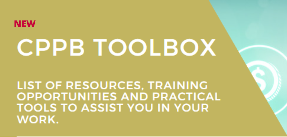 New. CPPB Toolbox. List of resources, training opportunities and practical tools to assist you in your work.
